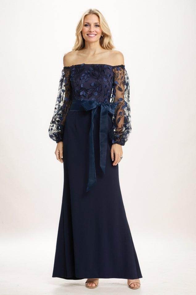 A-Line Maxi Elastic Cloth Mother Of The Bride Dress CM0316 - COCOMELODY